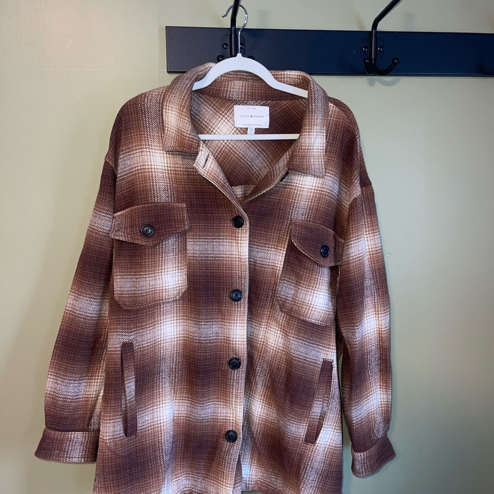 Lucky Brand Brown Plaid Women's Jacket